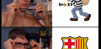 Tak fanowski profil San Marino MEMUJE z wczorajszego meczu Barcelony xD